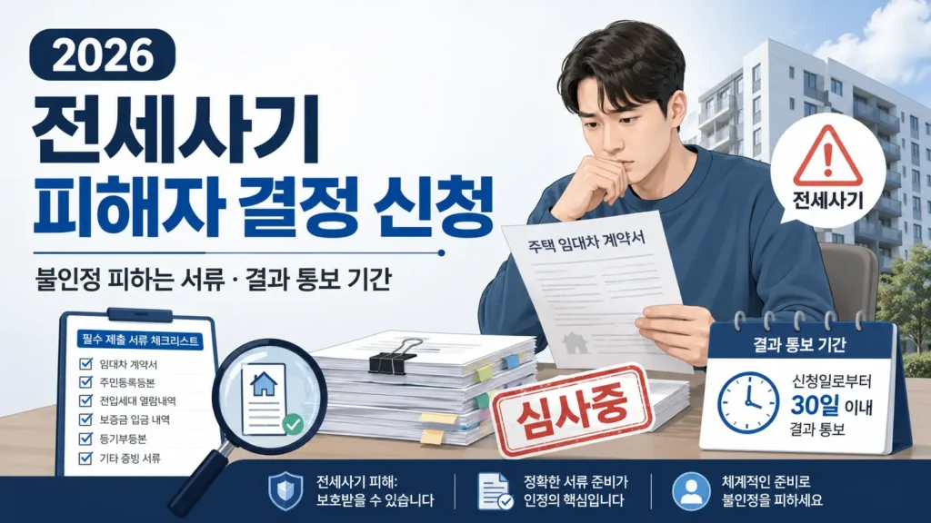 2026 전세사기 피해자 결정 신청 불인정 피하는 서류와 결과 통보 기간 안내