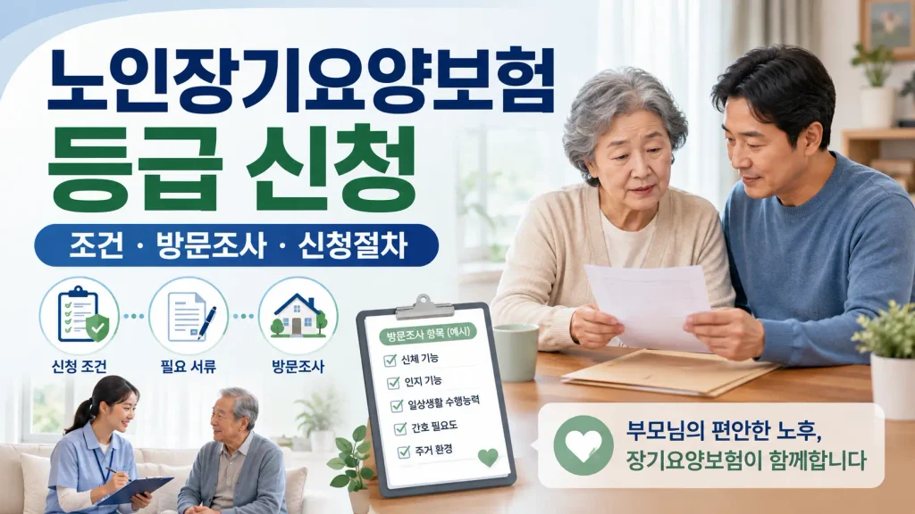 2026 노인장기요양보험 등급 신청 조건과 방문조사 신청절차 안내