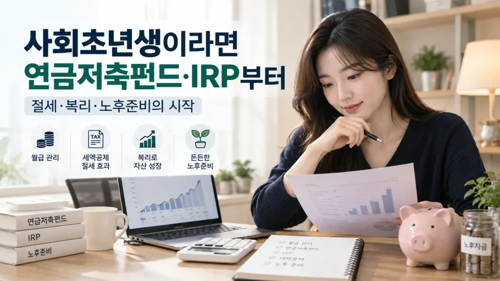사회초년생을 위한 연금저축펀드와 IRP 가입 가이드, 세액공제와 복리 효과 및 노후준비 방법